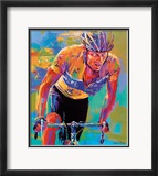 Lance Armstrong, Seven Times Tour de France Champion Affiches par Malcolm Farley
