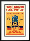 The Temptations, Fillmore Auditorium, 1966 Pósters