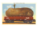 Patata gigante sobre un vagón de tren, Maine Lámina giclée Patata gigante sobre un vagón de tren, Maine Lámina giclée