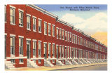 Row Houses, Baltimore, Maryland Prints