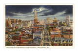 Moon over Baltimore, Maryland Posters