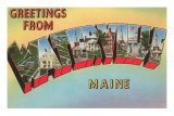 Greetings from Waterville, Maine Posters