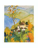 Village Above the Lake Affiche par Hermann Hesse