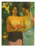 Women with Mangoes Reproductions pour les collectionneurs par Paul Gauguin