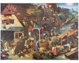 Die Niederlaendlischen Sprichwoerter Kunst von Pieter Bruegel the Elder