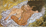 Embrace, 1917 Plakat af Egon Schiele