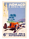 Monaco Grand Prix F1 Race, c.1934 Wydruk giclee autor Geo Ham Monaco Grand Prix F1 Race, c.1934 Wydruk giclee autor Geo Ham