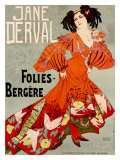 Georges de Feure - Jane Derval, Folies Bergere Digitálně vytištěná reprodukce