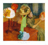 Bei der Putzmacherin Pósters por Edgar Degas
