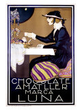 Chocolate Amatller/Luna Lámina giclée por Rafael de Penagos