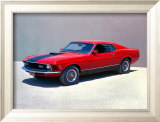 1970 Ford Mustang Mach 1 Innrammet Giclee-trykk 1970 Ford Mustang Mach 1 Innrammet Giclee-trykk