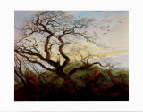 Baum mit Krähen Kunstdrucke von Caspar David Friedrich