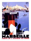 Marseille, Porte de l'Afrique du Nord reproduction procédé giclée par Roger Broders