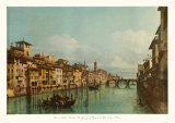 The River Arno with Ponte Santa Trinita, Florence Collectable Print by Bernardo Bellotto