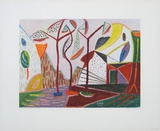 Landscape with Trees Collectable Print by Werner Gilles
