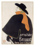 Aristide Bruant en su cabaret Lámina giclée por Henri de Toulouse-Lautrec
