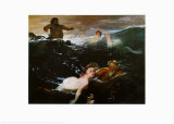 In the Waves Prints by Arnold Bocklin