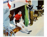 Ciclista francés en la carrera de los Seis Días Pósters por Edward Hopper