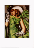 Young Girl with Gloves in Green, 1929 Prints by Tamara de Lempicka