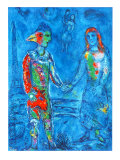 Couple in Blue Collectable Print by Marc Chagall