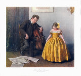 Chaconne Cellist and a Girl Reproductions pour les collectionneurs par Douglas Adams