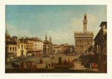 Florence, Piazza della Signoria Collectable Print by Bernardo Bellotto