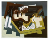 Guitar and Clarinet, 1920 Pôsters por Juan Gris Guitar and Clarinet, 1920 Pôsters por Juan Gris