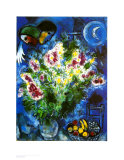 Nature morte aux fleurs Art par Marc Chagall