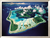Aerial View, Bora Bora, French Polynesia Posters par Paul Chesley
