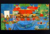 Der Wunderbare Fischfang Kunstdrucke von Friedensreich Hundertwasser