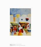 Market in Tunis I Affiches par Auguste Macke