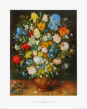 Flowers in a Brown Vase Posters par Jan Brueghel the Elder
