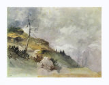 Gebirgslandschaft Láminas por Friedrich Gauermann