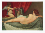 Venus Mit Cupido Verzamelposters van Diego Velázquez Venus Mit Cupido Verzamelposters van Diego Velázquez