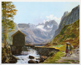 Dachstein and Lake Gosausee Collectable Print by Jakob Alt