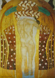 Umarmung - Ausschnitt Aus Dem Beethovenfries Kunstdruck von Gustav Klimt
