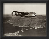 Boeing B-314 over San Francisco Bay, California 1939 Póster por Clyde Sunderland