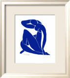 Nu bleu II Affiches par Henri Matisse