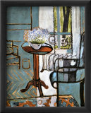 The Window Forget Me Knots Estampe encadrée par Henri Matisse