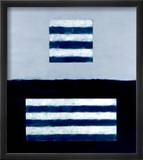 Landeline Blue, c.1999 Lámina giclée enmarcada por Sean Scully