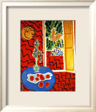 Intérieur rouge Estampe encadrée par Henri Matisse