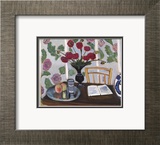 Still Life, Bouquet of Dahlias and White Book, 1923 Affiches par Henri Matisse