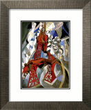 Red Eiffel Tower Lámina giclée enmarcada por Robert Delaunay Red Eiffel Tower Lámina giclée enmarcada por Robert Delaunay