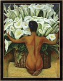 Nu aux arums Posters par Diego Rivera