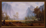 Regard sur la vallée de Yosemite Poster par Albert Bierstadt