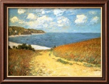 Strandweg zwischen Weizenfeldern nach Pourville, 1882 Kunst von Claude Monet