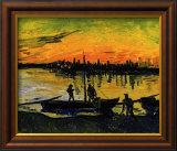 The Stevedores in Arles Estampe encadrée par Vincent van Gogh