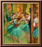 Bailarinas en rosa y verde Lámina giclée enmarcada por Edgar Degas