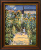 Le jardin de l'artiste à Vétheuil Affiches par Claude Monet