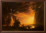 Coucher de soleil dans la vallée Yosemite, 1868 Affiches par Albert Bierstadt